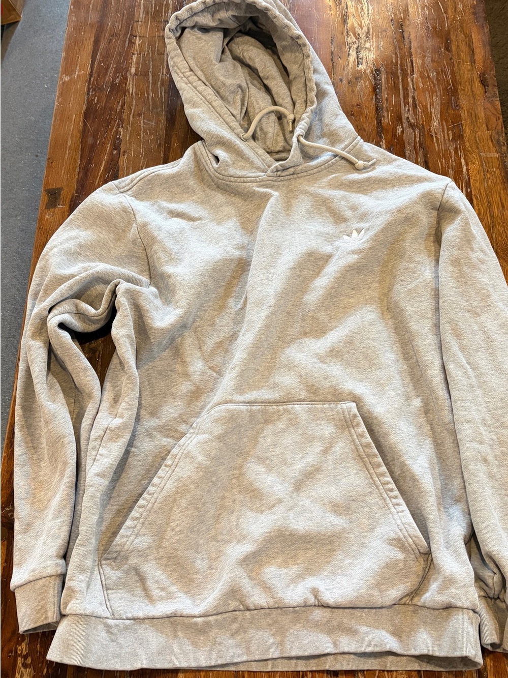 Men's Adidas Grey Hooded Sweatshirt